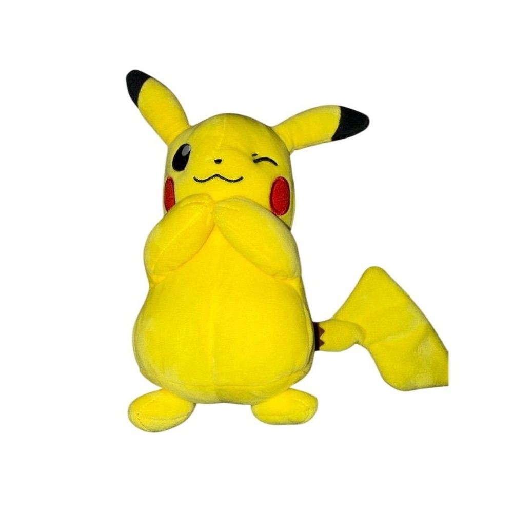 Pokémon Winking Pikachu Plush Toy 8" Yellow Soft Washable Kids Gift game freak